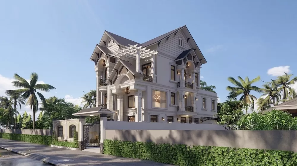 Vật liệu ngoại thất lâu đài nên sử dụng những đồ ngoại nhập cao cấp