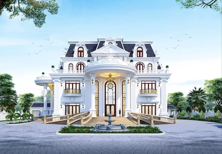 Bố trí không gian sân vườn thoáng mát, hợp lý