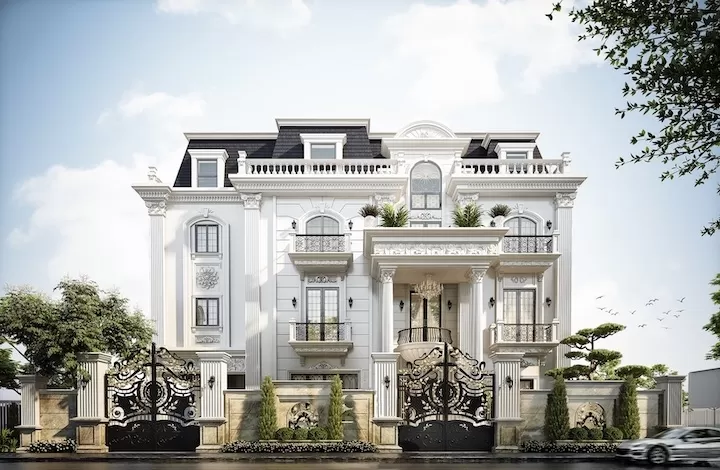 Mẫu thiết kế lâu đài dinh thự 3 tầng 8 tỷ