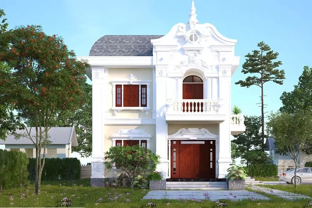 Màu trắng tạo nên sự tinh tế thanh lịch cho ngôi nhà