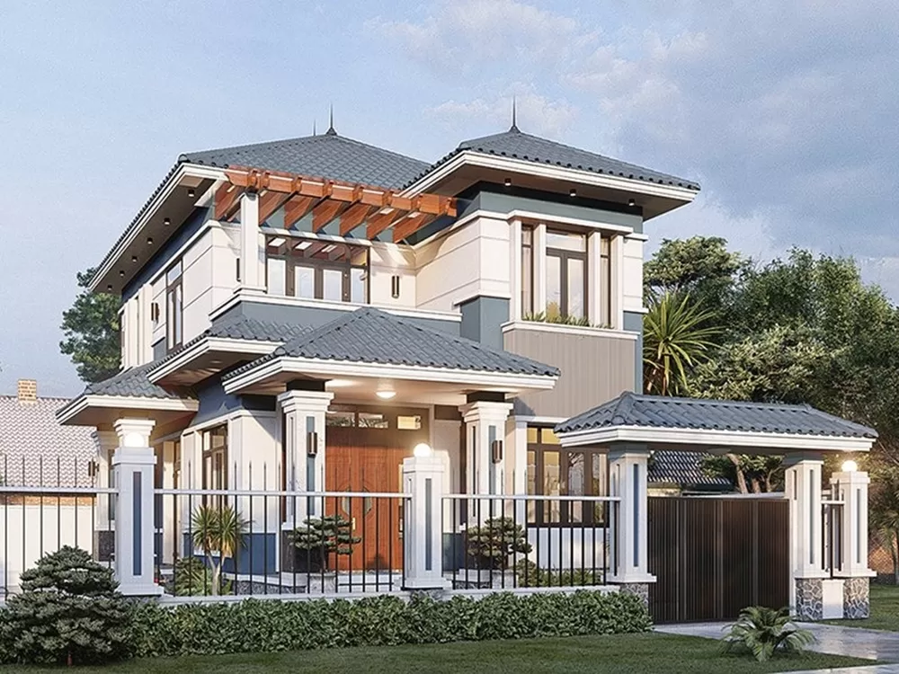 Thiết kế ngôi nhà vuông vức tạo sự bề thế