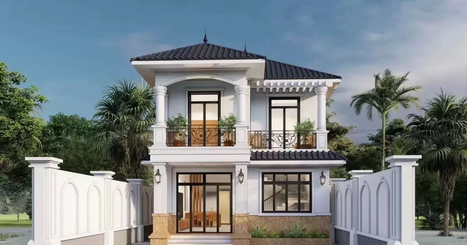 Thiết kế biệt thự sân vườn mái nhật