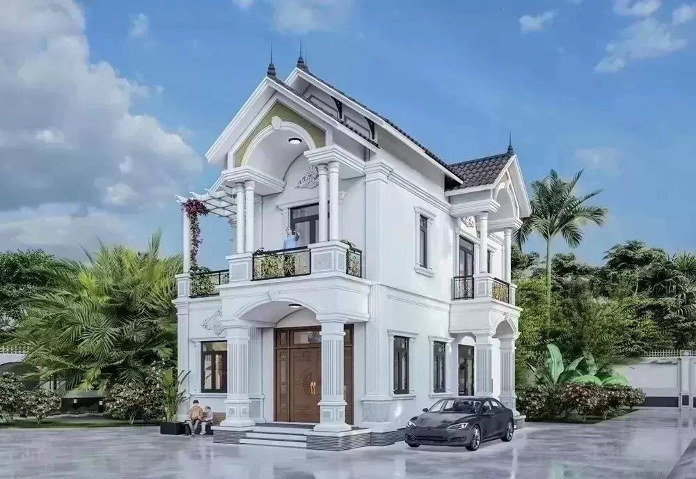 Nhà vườn kiểu mái thái đẹp