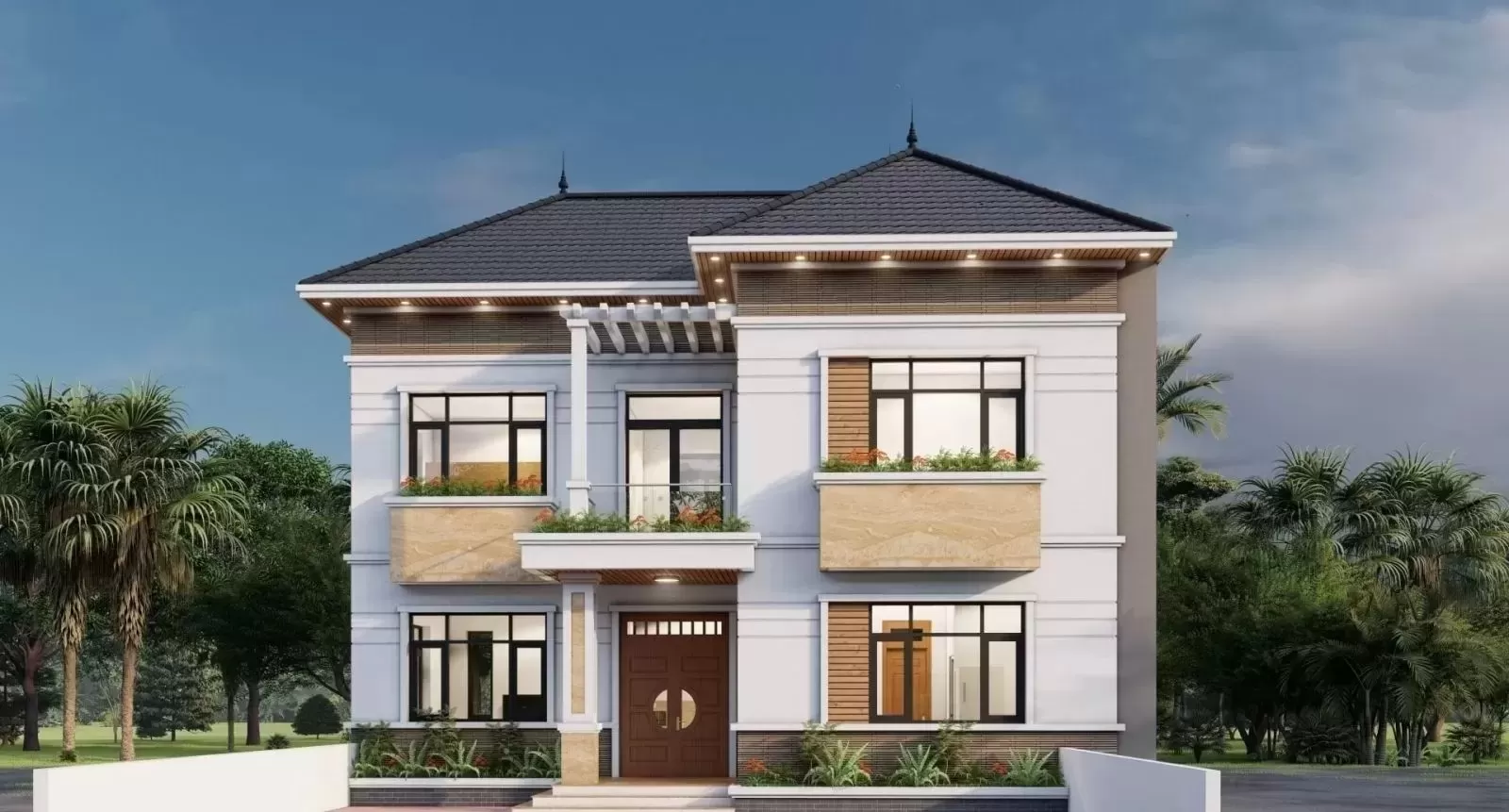 Biệt thự mái nhật mặt tiền 10m