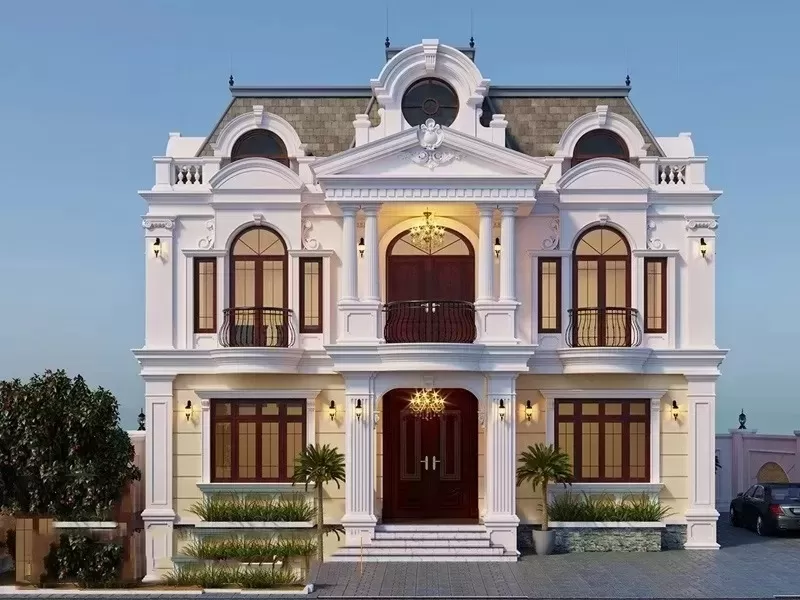 Biệt thự kiểu Pháp ấn tượng 4 phòng ngủ