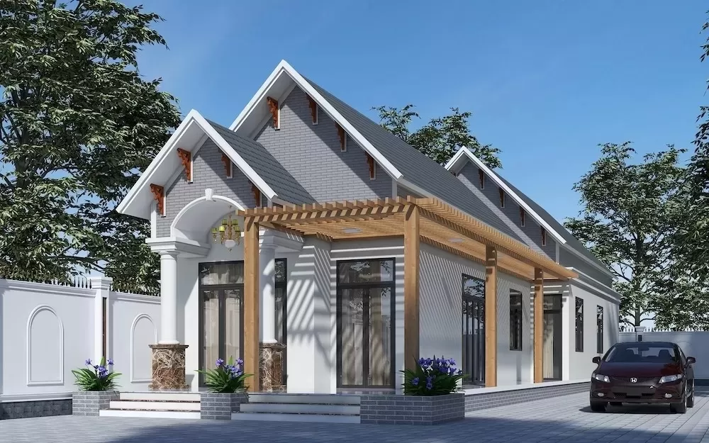 Nhà cấp 4 5 phòng ngủ tiện nghi