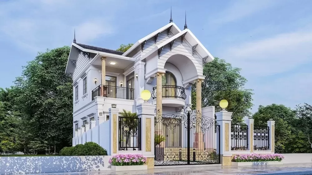 màu sắc cũng là yếu tố quan trọng cho việc thiết kế nhà mái Thái.
