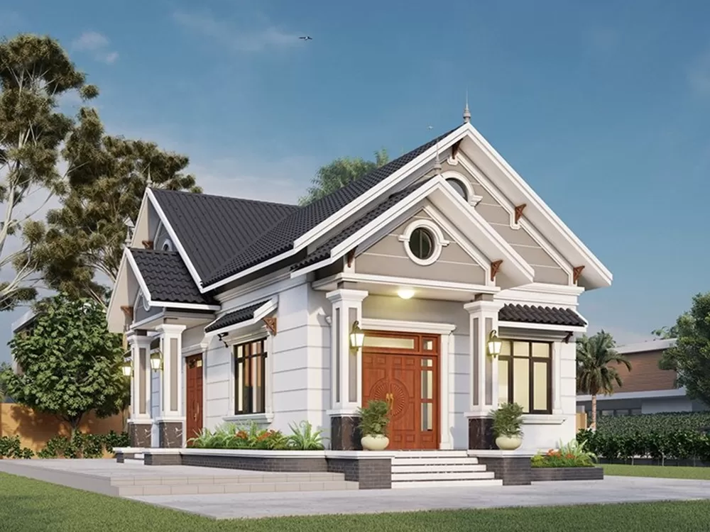 Mái Thái cũng tạo điểm nhấn nổi bật cho ngôi nhà