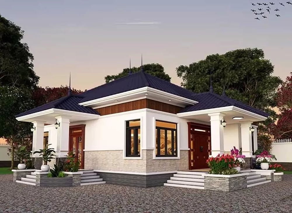 Thiết kế nhà ống thu hút với kiến trúc mái nhật