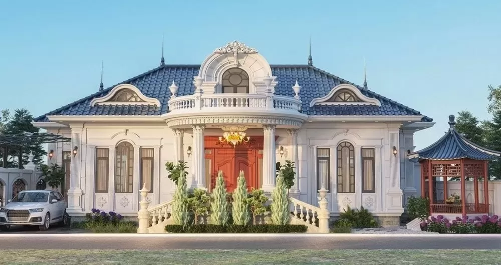 Kiến trúc căn nhà tân cổ điển mái thái