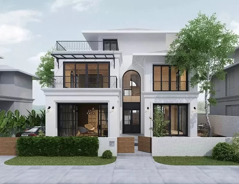 Tổng quan thiết kế mẫu nhà vuông 2 tầng