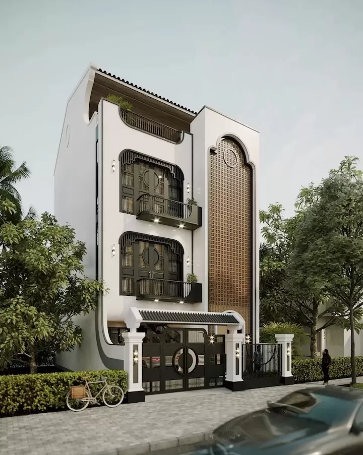 Nhà phố ở Ninh Bình sang trọng 3 tầng 1 tum 9x14m