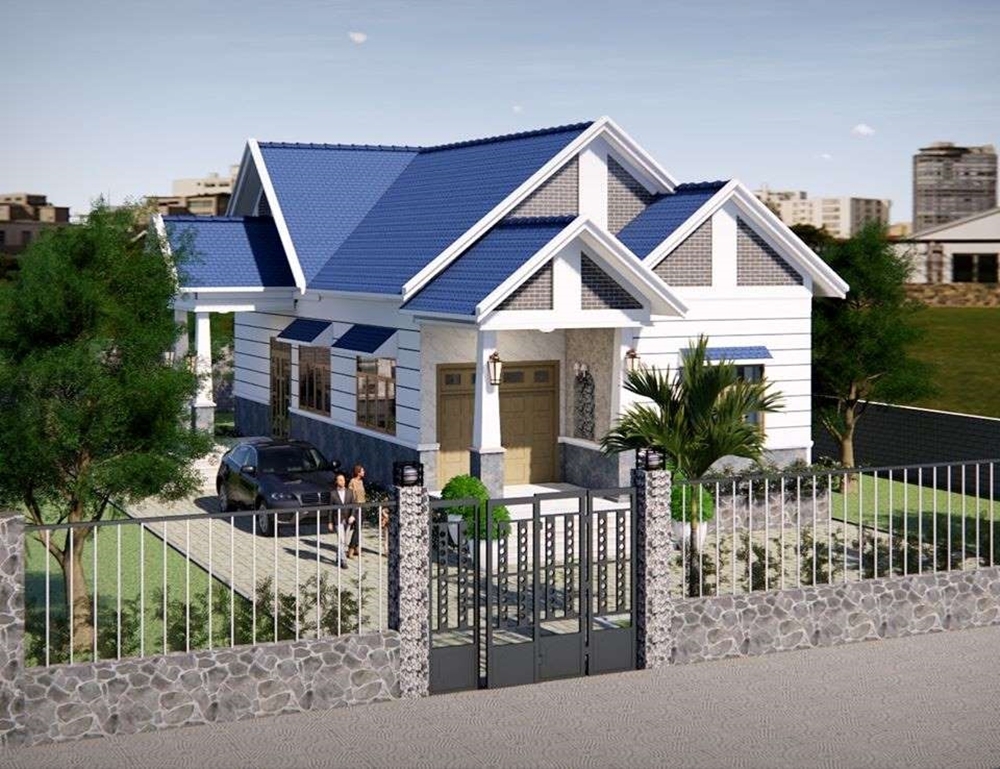 Ngôi nhà này cũng mang đến một không gian ngoại thất đẹp mắt và tiện ích. 