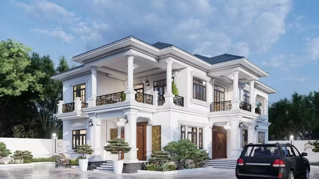 Bản vẽ mặt bằng nhà 2 tầng mái nhật