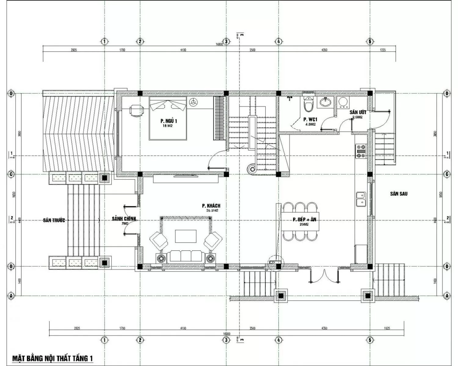 Mặt bằng công năng tổng thể biệt thự