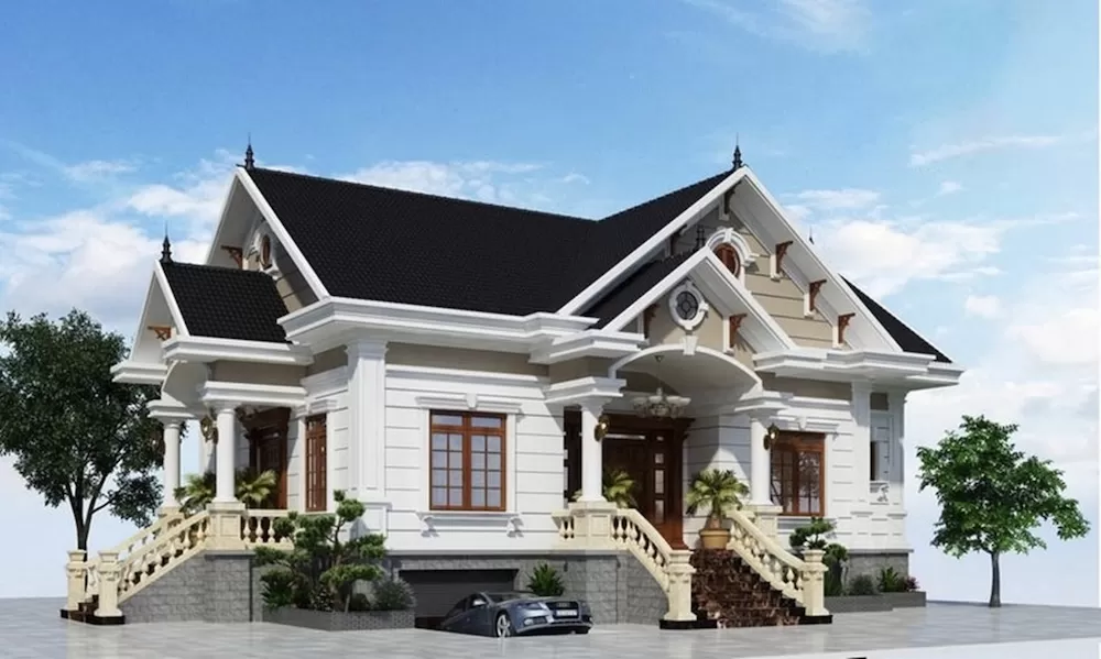 Vòm bán nguyệt thường kết hợp với hệ trụ cột vuông tròn xếp liên thông