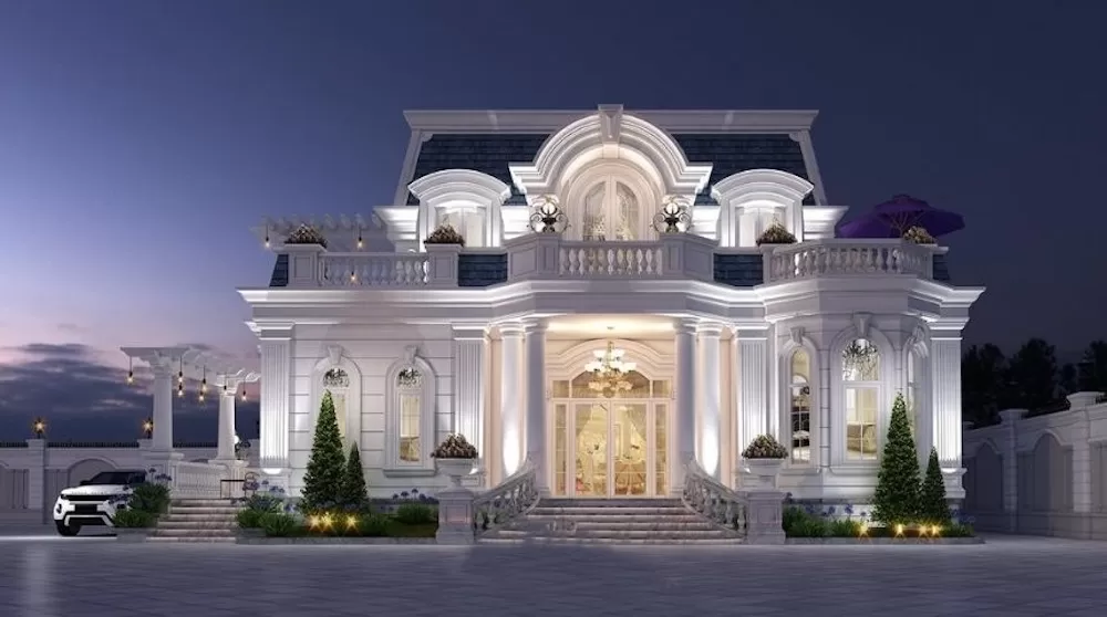 Nhà mái Mansard 1 tầng tân cổ điển
