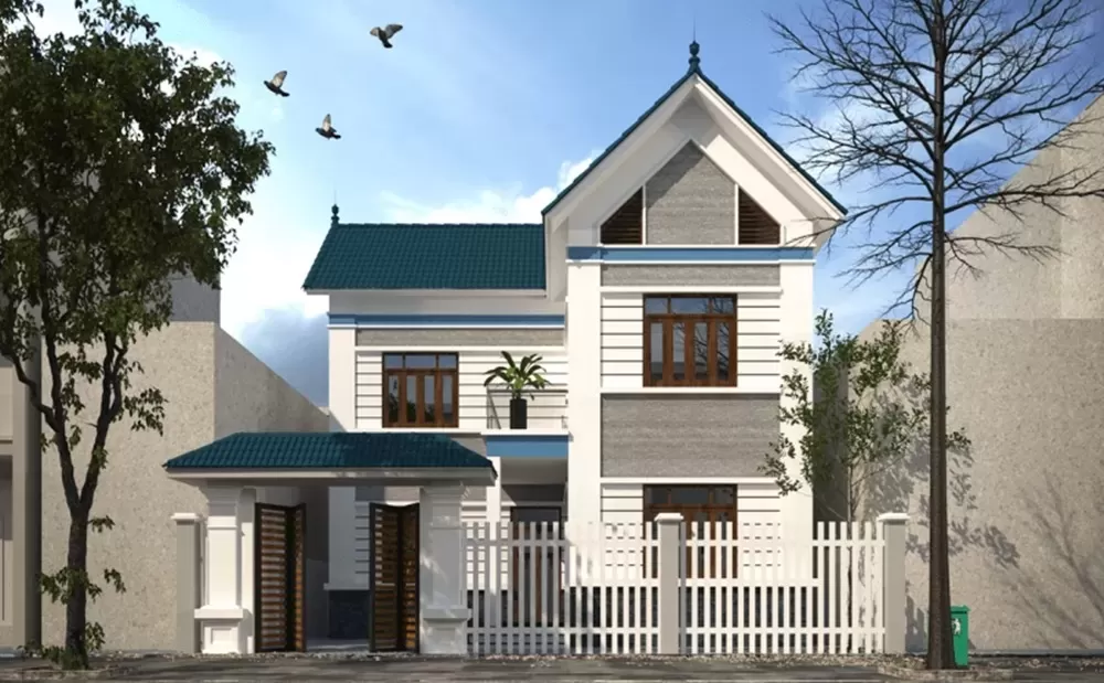 Kiến trúc nhà 2 tầng mái thái hiện đại