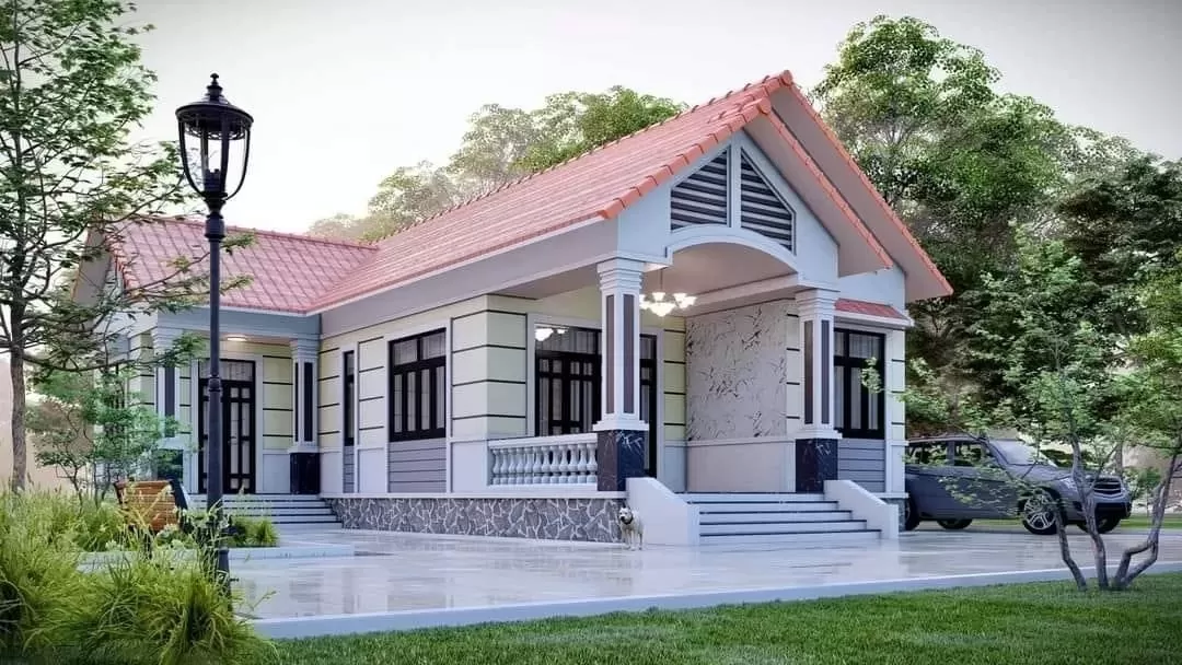Các căn nhà mái thái được thiết kế với kiểu dáng độc đáo