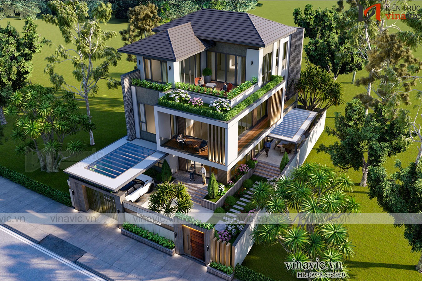 Sử dụng các loại vật liệu công nghiệp như chrome, bê tông, kính,… giúp cho không gian trở nên thoáng hơn