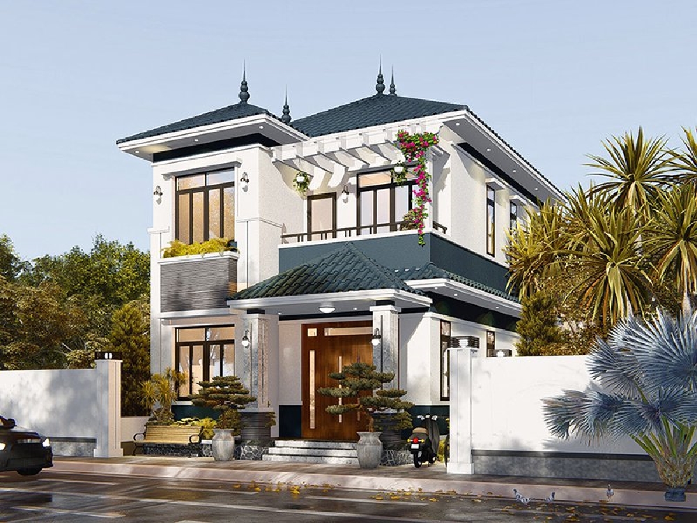 Tổng diện tích 100m2, ngôi nhà này tạo ra không gian sống thoáng đãng và tiện nghi cho gia đình