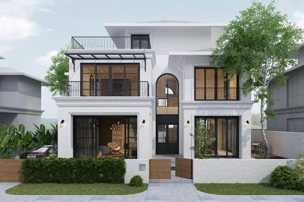 nhà 2 tầng 9x10m là một công trình kiến trúc độc đáo và hiện đại, tạo ra không gian sống thoáng đãng và tiện nghi