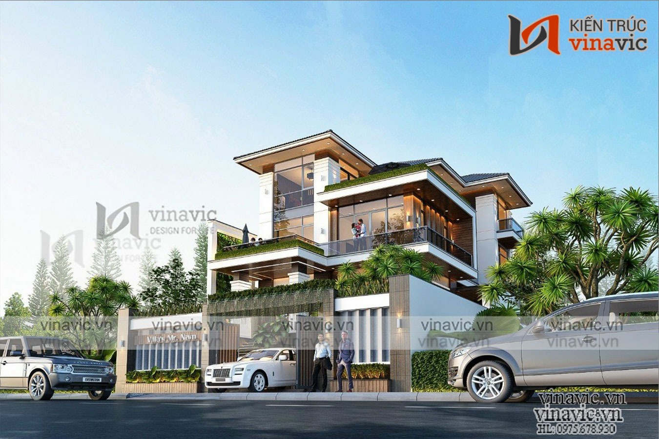 Thiết kế biệt thự mini mái nhật mini đơn giản và tinh tế