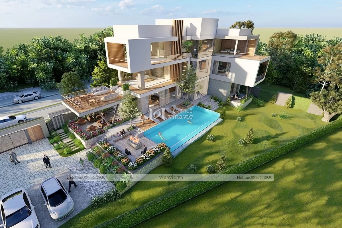 Vẻ đẹp đến từng chi tiết của thiết kế biệt thự hiện đại 3 tầng sang trọng đẳng cấp