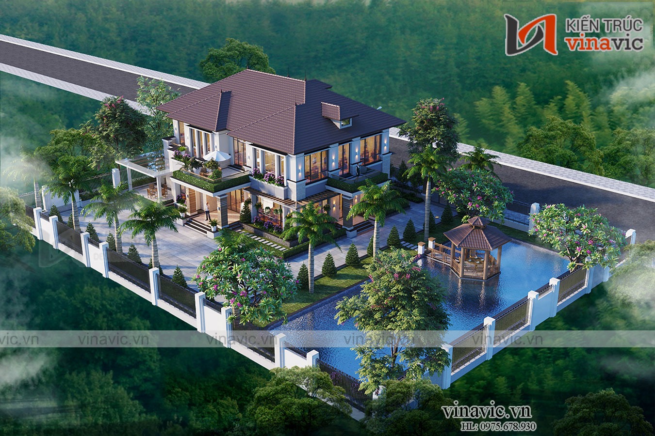 Không gian sống xanh với vườn cây ao cá