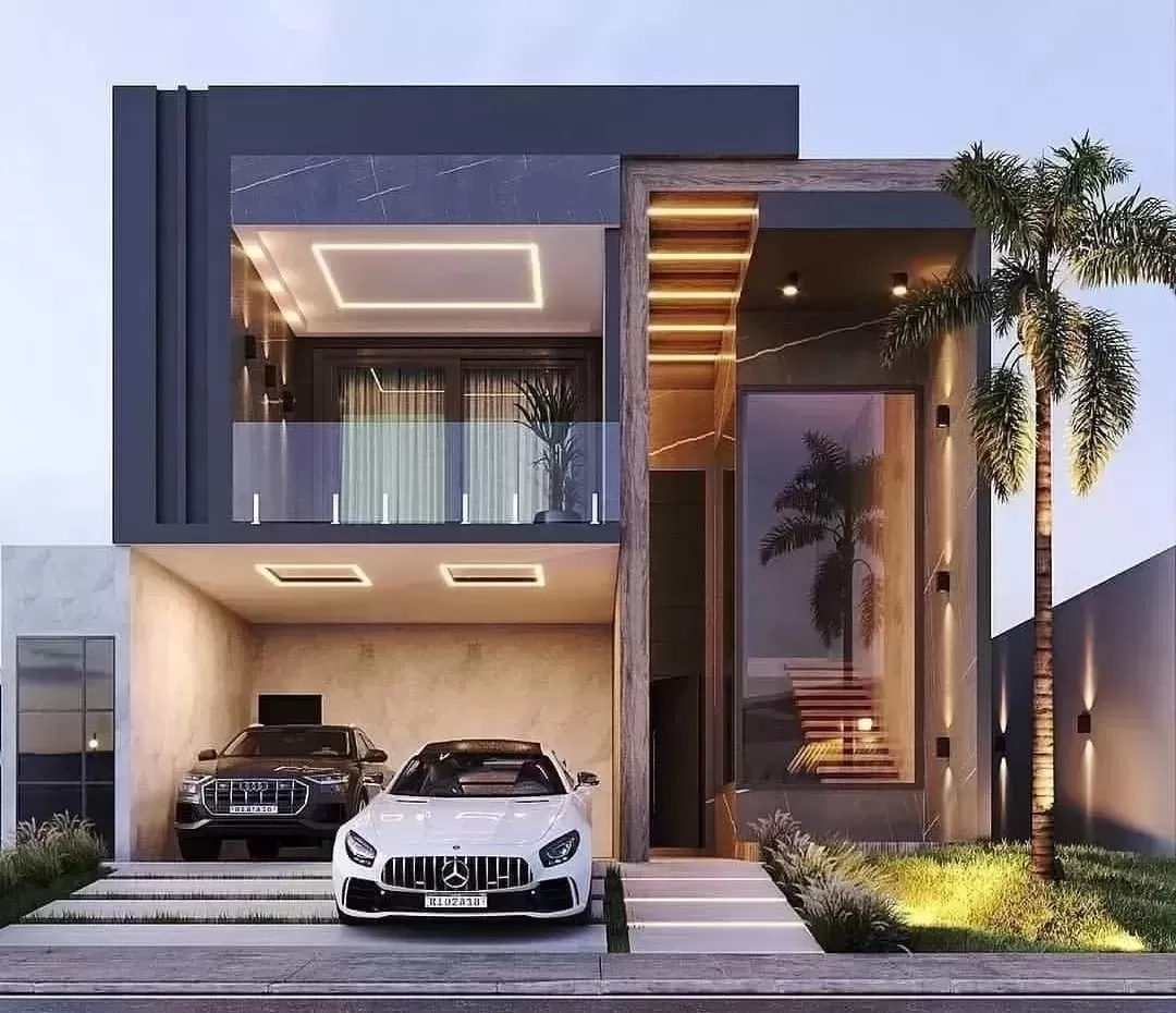 Nhà 2 tầng mái bằng 2 phòng ngủ