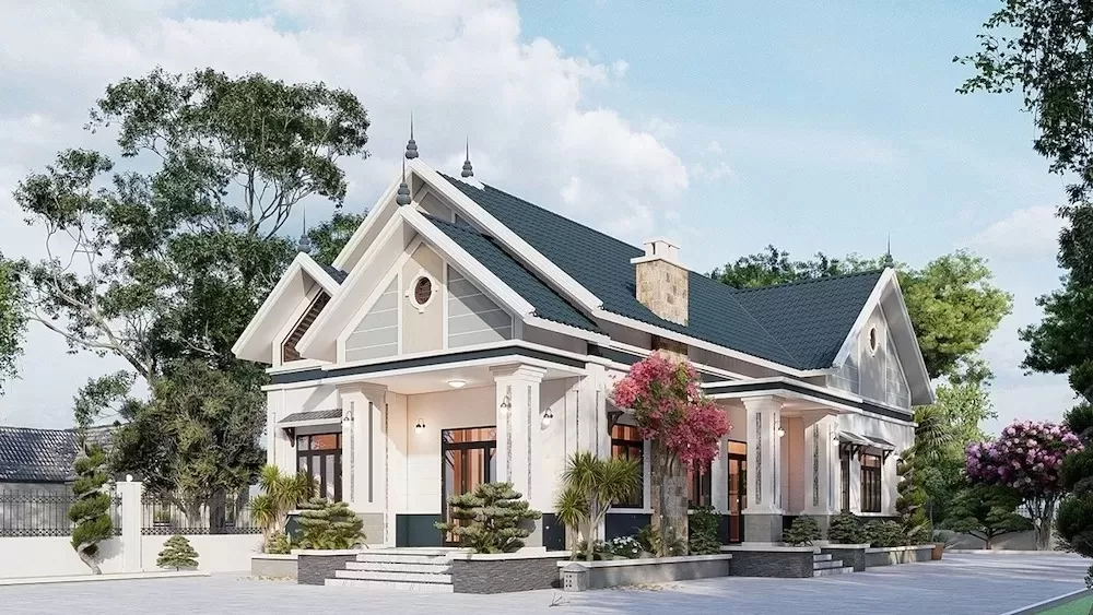 Thời gian để hoàn thành một ngôi nhà 100m2 4 phòng ngủ 1 tầng thường khá nhanh chóng