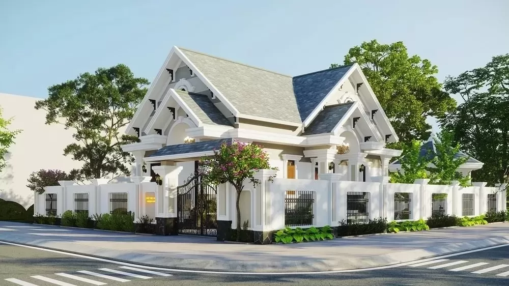 Mẫu nhà phố 1 tầng 4 phòng ngủ 100m2