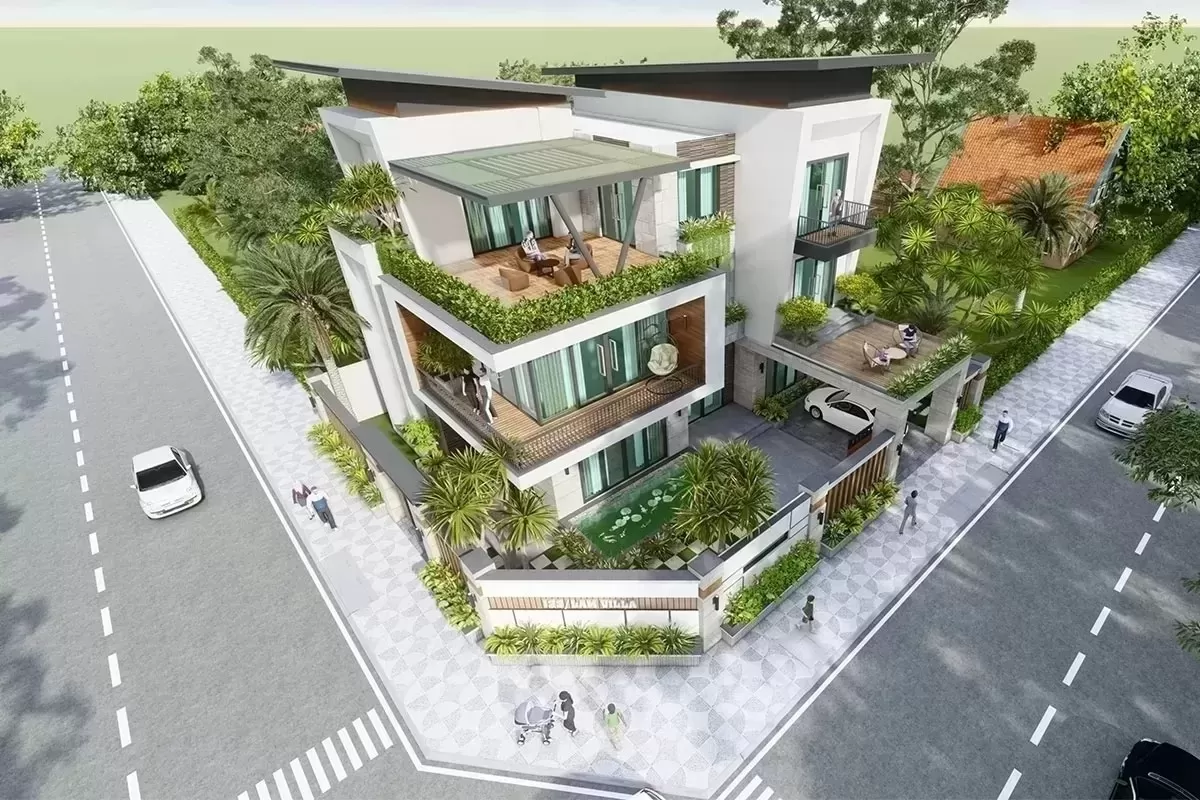 Biệt thự 3 tầng 2 mặt tiền diện tích 160m