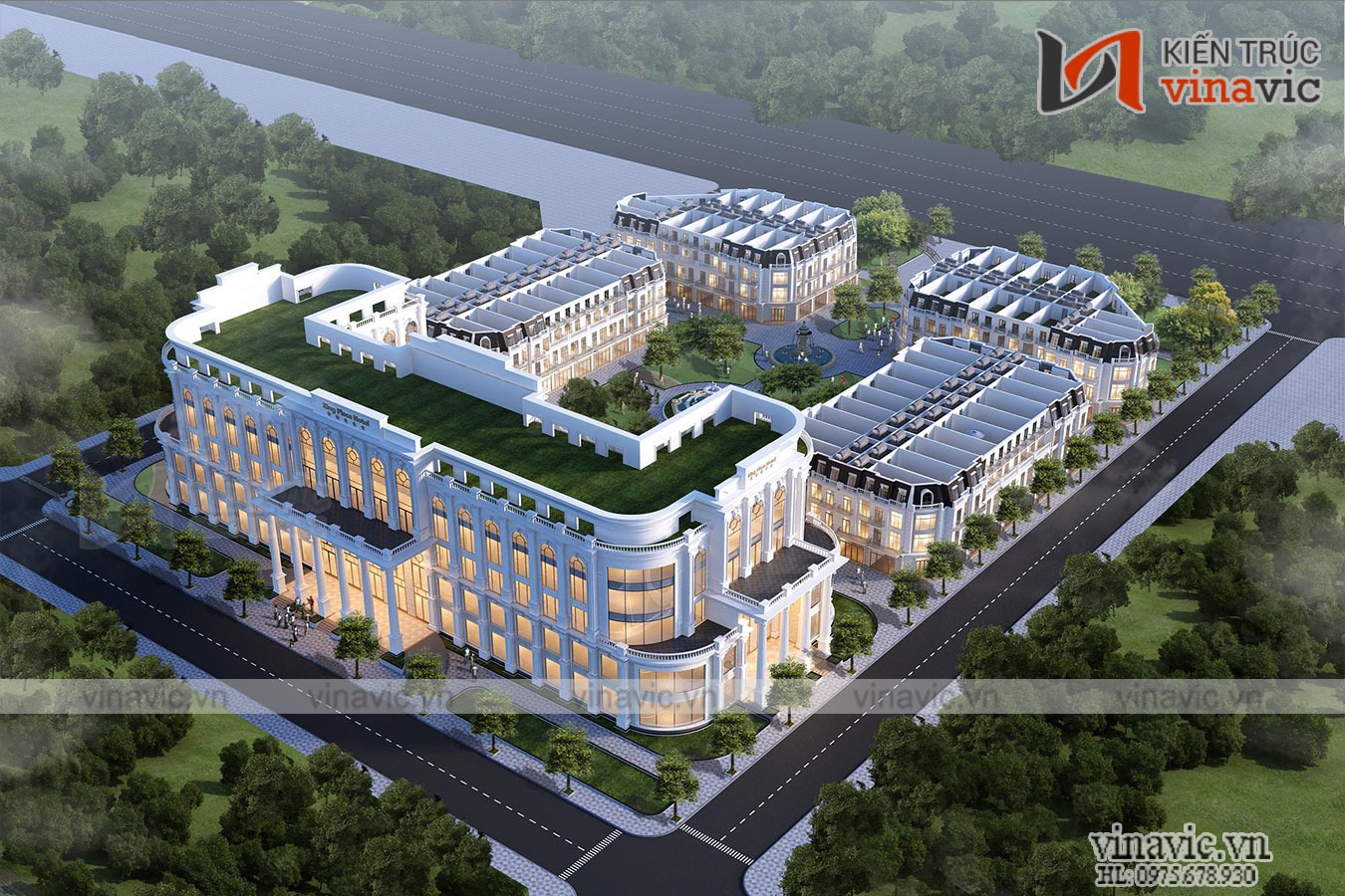 Thiết kế khách sạn và shop house rộng 6000m2