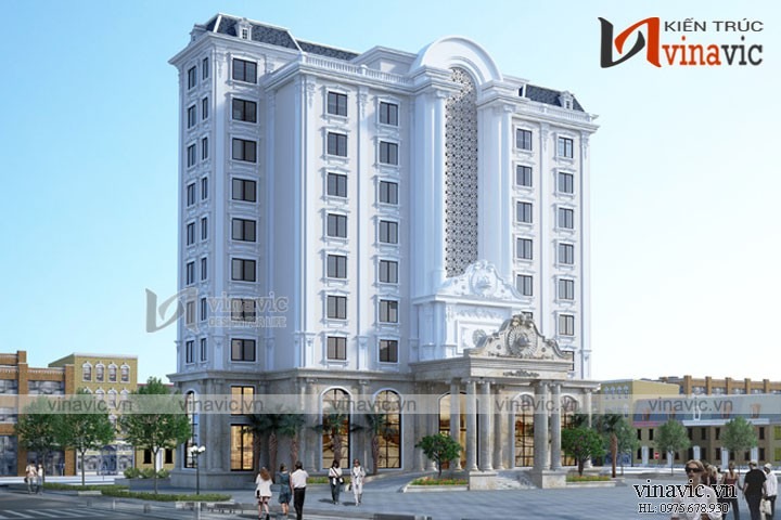 Khách sạn tân cổ điển 20x10m sang trọng, quý phái