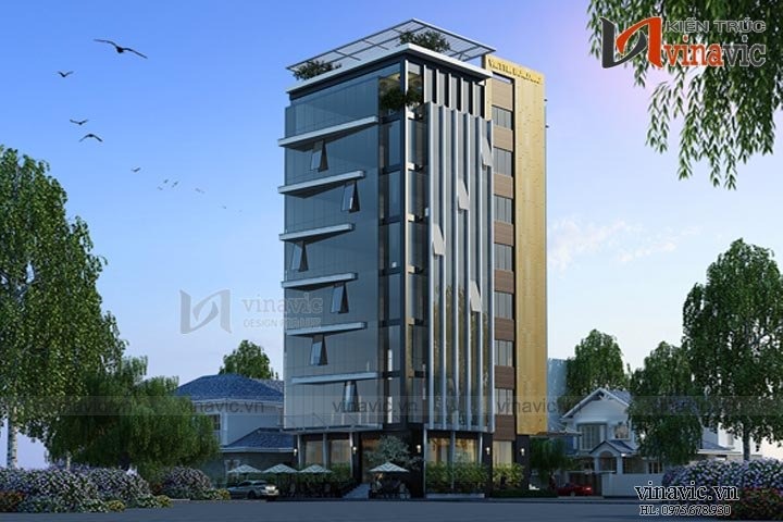 Mẫu thiết kế văn phòng mái bằng đẹp