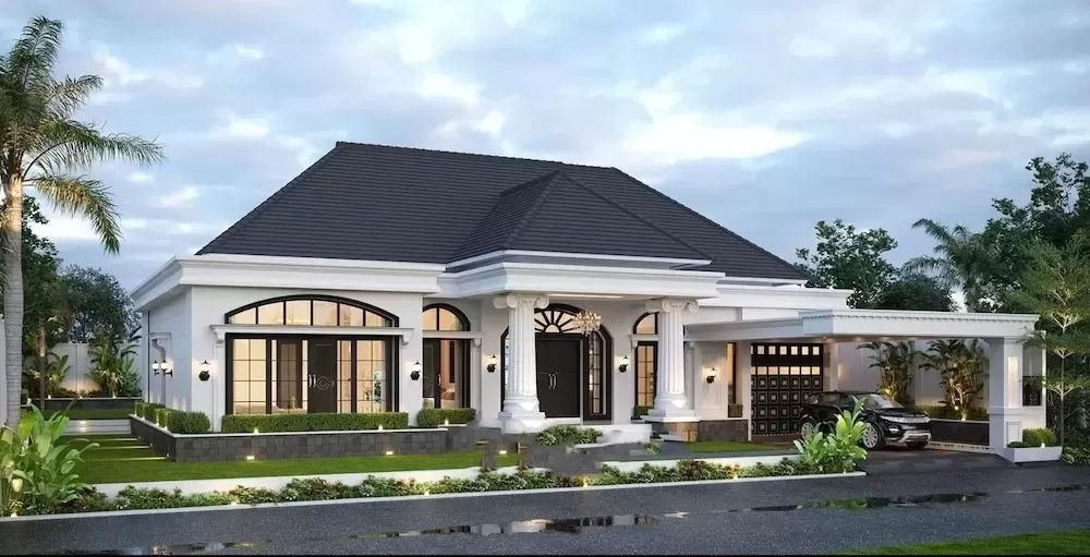 Mẫu biệt thự vườn tân cổ điển 150m2