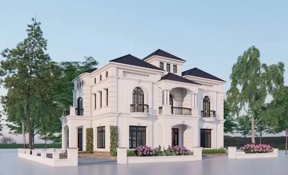 Biệt thự vườn 6 phòng ngủ tân cổ điển