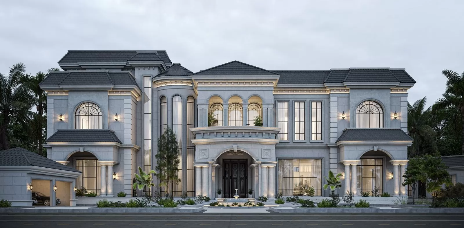 Thiết kế biệt thự 6 phòng ngủ phong cách Châu âu sang trọng