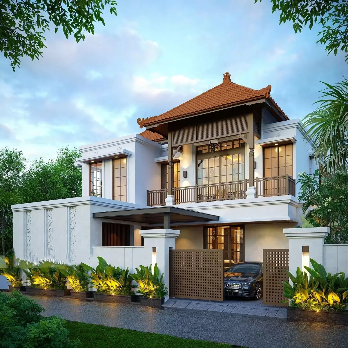 Các mẫu nhà rộng rãi có sân vườn thường có không gian thông thoáng