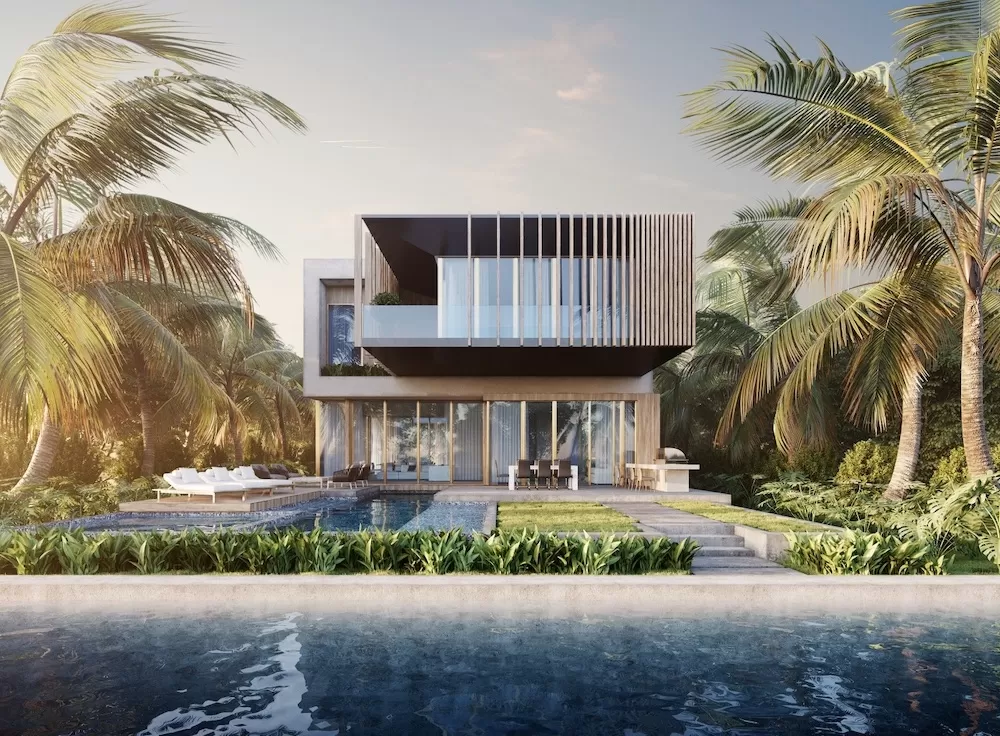 Biệt thự vườn 2 tầng mái bằng hiện đại 200m2