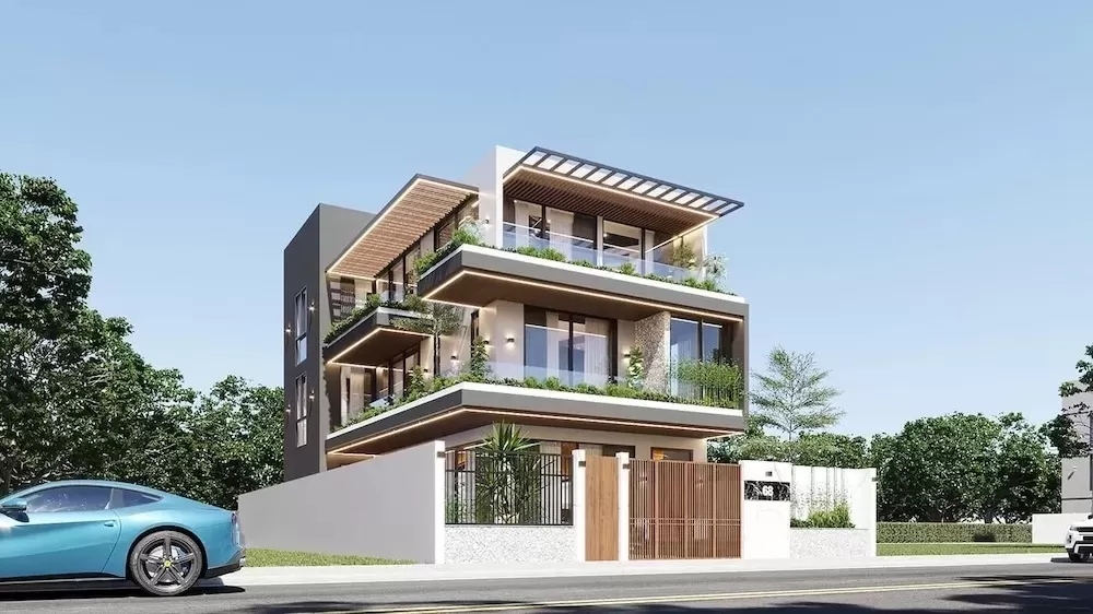 Mẫu nhà đẹp 3 tầng kiến trúc hiện đại 120m2