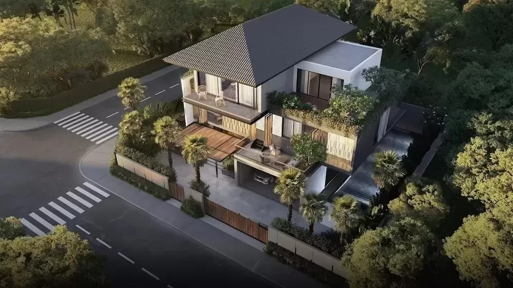 Mẫu nhà phố 3 tầng hiện đại mái thái