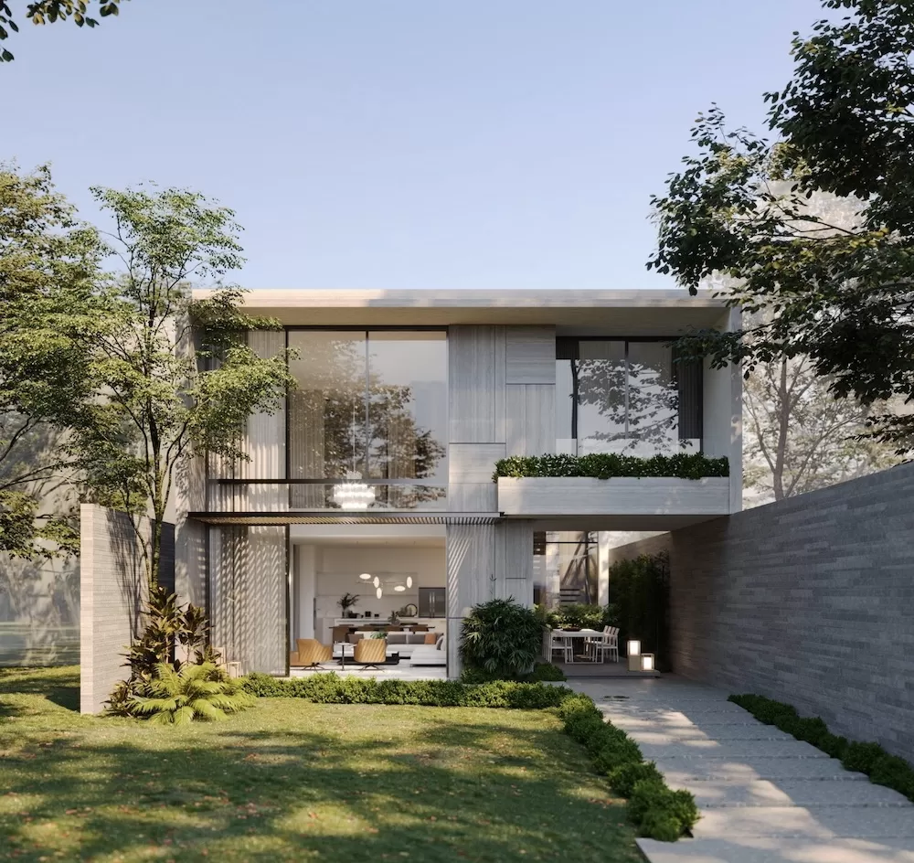 Mẫu nhà vườn 2 tầng hiện đại 80m2