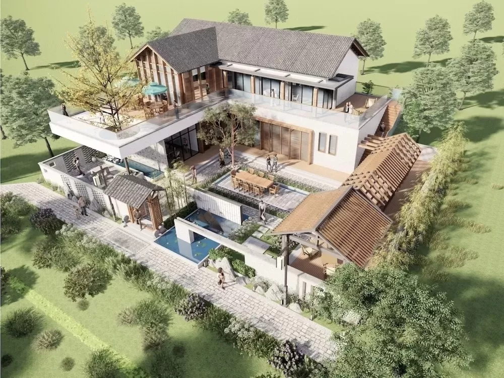 Nhà vườn hiện đại 2 tầng 200m2 2.5 tỷ
