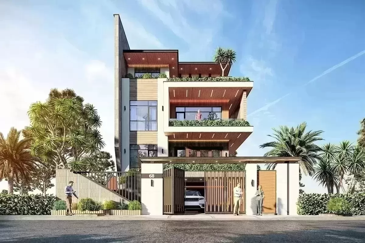 Mặt bằng biệt thự 3 tầng thiết kế chuẩn phong thủy 2023
