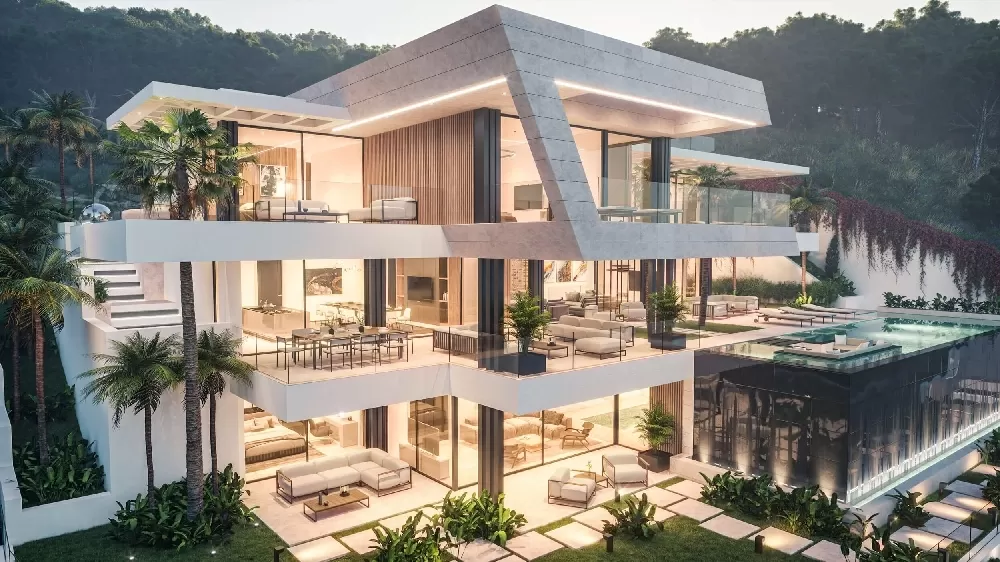 Biệt thự vách kính đẹp hiện đại còn là biểu tượng của sự đẳng cấp của kiến trúc thời thượng
