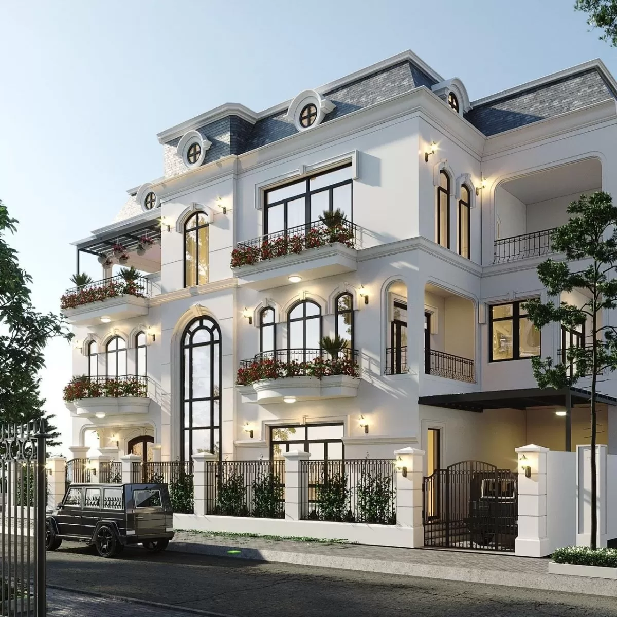 Biệt thự 25 tỷ phong cách tân cổ điển Pháp