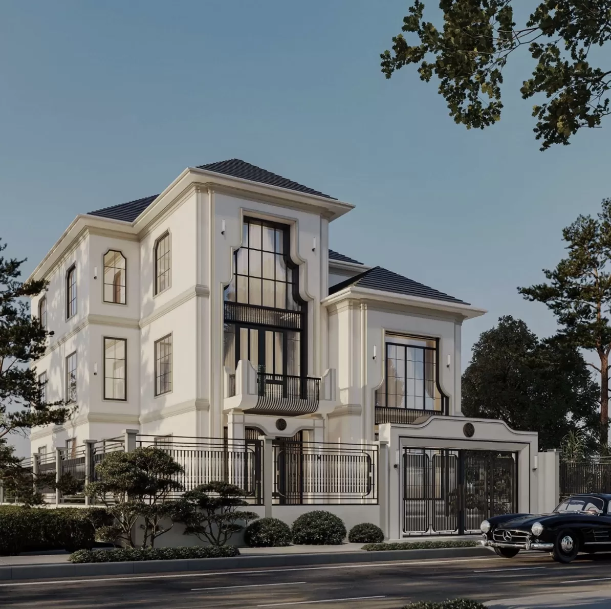 Mẫu biệt thự phố 3 tầng phong cách Indochine giá 25 tỷ