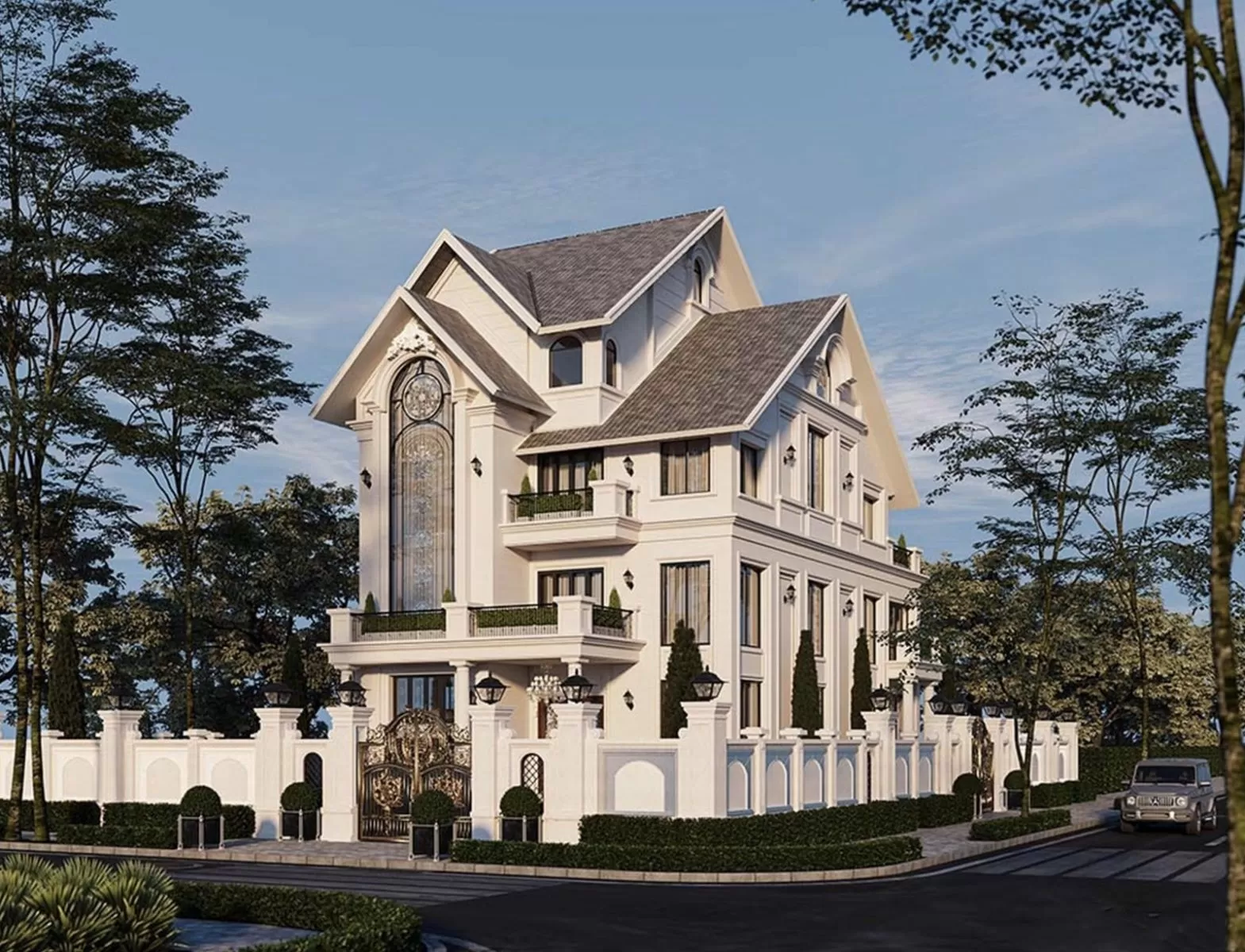 Biệt thự 25 tỷ mái thái 700m2